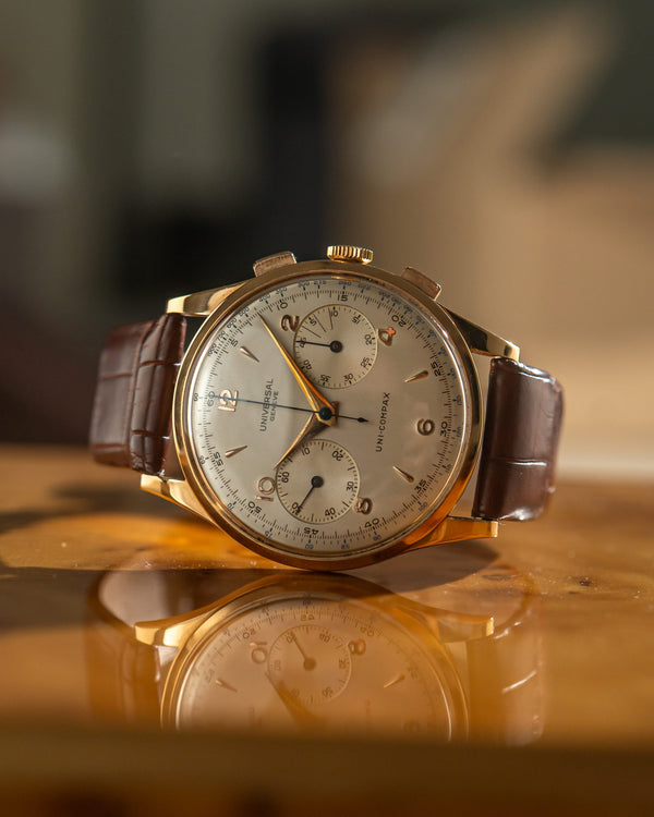 Universal Geneve Watch Uni-Compax 124103 - 18k Rose Gold Jumbo Chronograph - Watch Only - 1950s