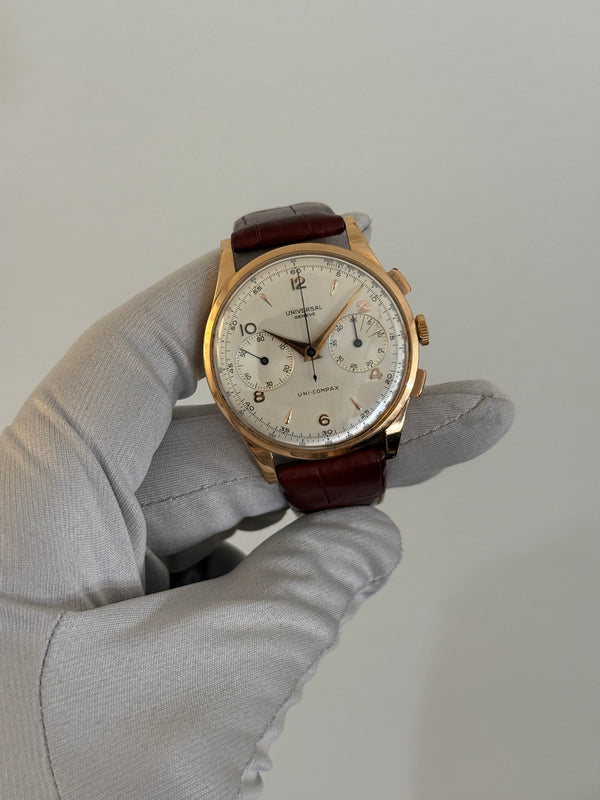 Universal Geneve Watch Uni-Compax 124103 - 18k Rose Gold Jumbo Chronograph - Watch Only - 1950s
