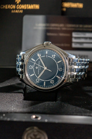 Vacheron Constantin Watch Fiftysix Self-Winding 4600E/110A-B487 - Blue Dial Steel Bracelet - Full Set - 2021