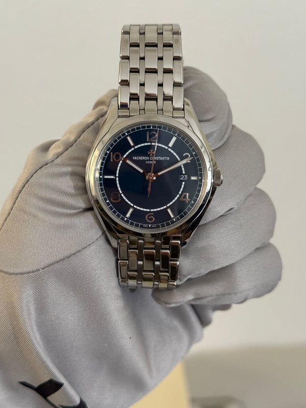 Vacheron Constantin Watch Fiftysix Self-Winding 4600E/110A-B487 - Blue Dial Steel Bracelet - Full Set - 2021