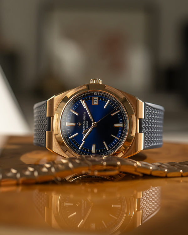 Vacheron Constantin Watch Overseas Self-Winding 4500V/110R - Pink Gold Blue Dial - Full Set - 25% VAT - 2021