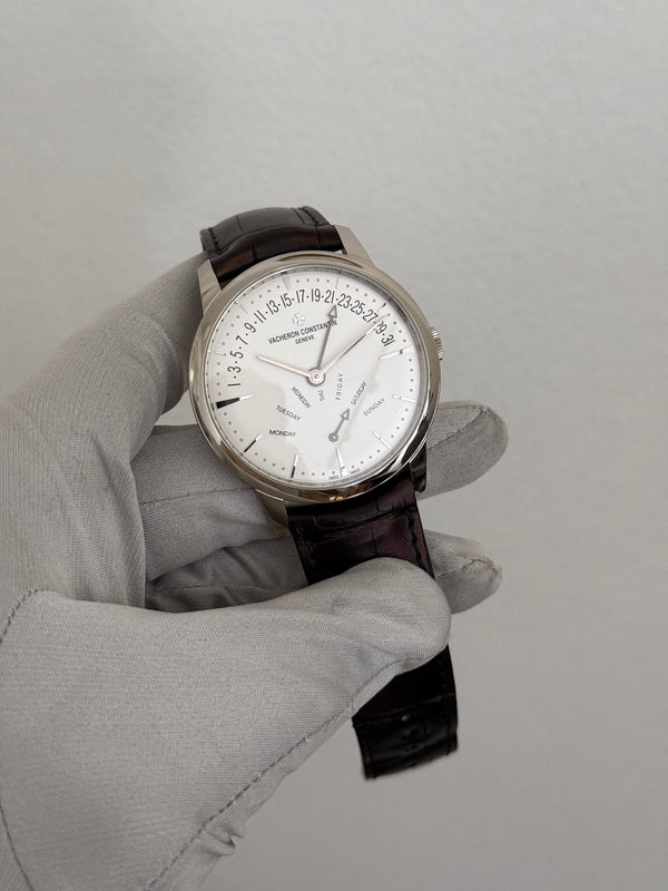 Vacheron Constantin Watch Patrimony Retrograde Day-Date 4000U - Silver Dial - 18K White Gold - Full Set - 2022